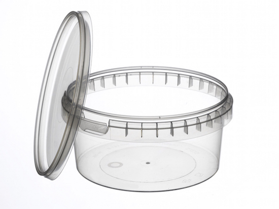 Verzegelbaar TP beker-pot-bak met diameter 133 mm. en inhoud 560 ml. - Joop Voet Verpakkingen